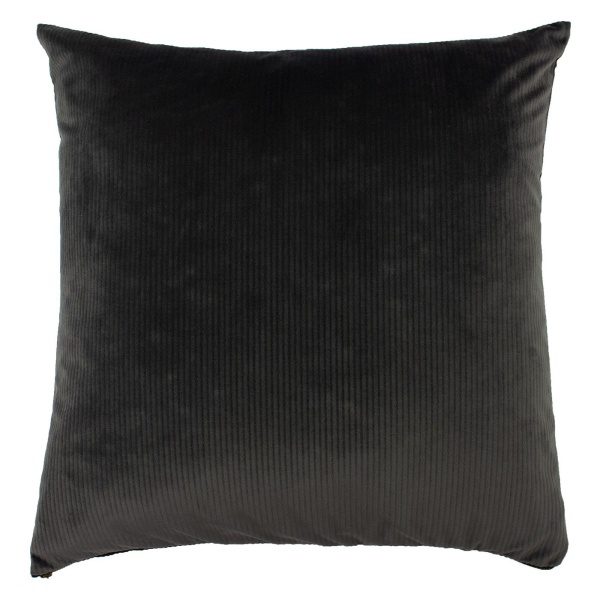 Aurora Grey Velvet Corduroy Cushion 45x45cms