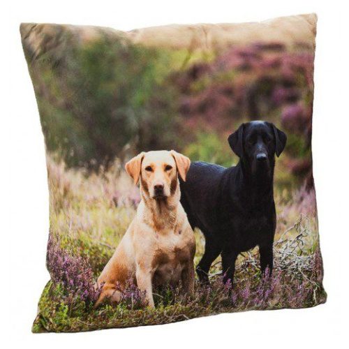 Labradors on Moor Cushion  45x45cms by Country Matters