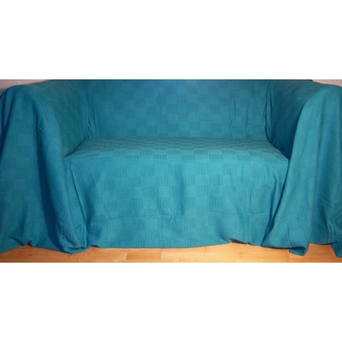 100% Cotton Teal Throws – to suit sofa, chairs and beds in all sizes