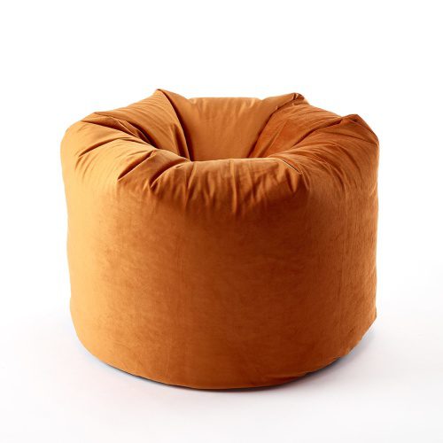 Pumpkin Tangerine Velvet Style Luxury Bean Bag 50 x 60cms