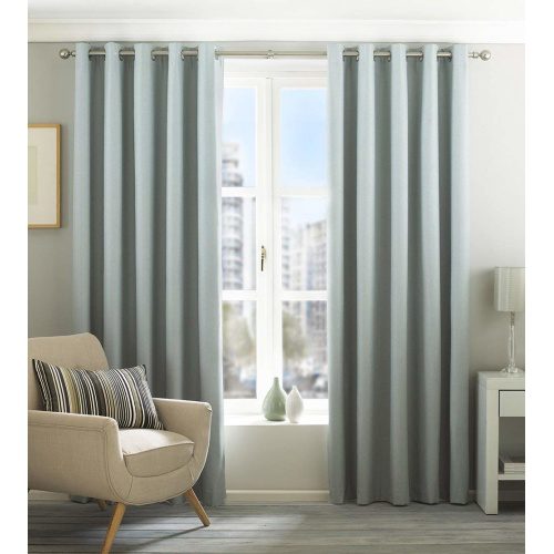 Duck Egg Eyelet Blackout Curtains Blind and Cushion