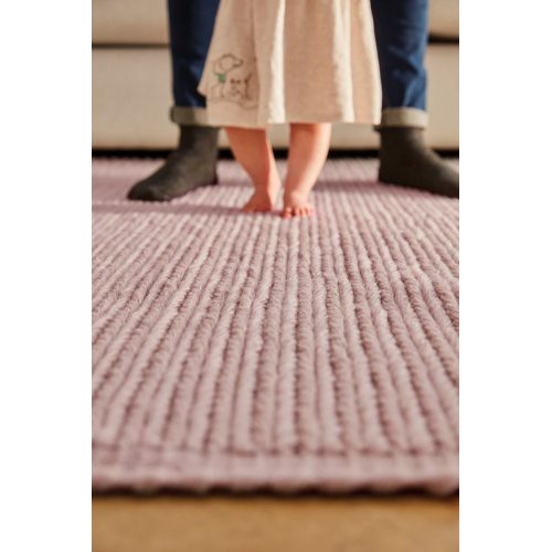 Luxury 100% Wool Blush Cable Weave Rug