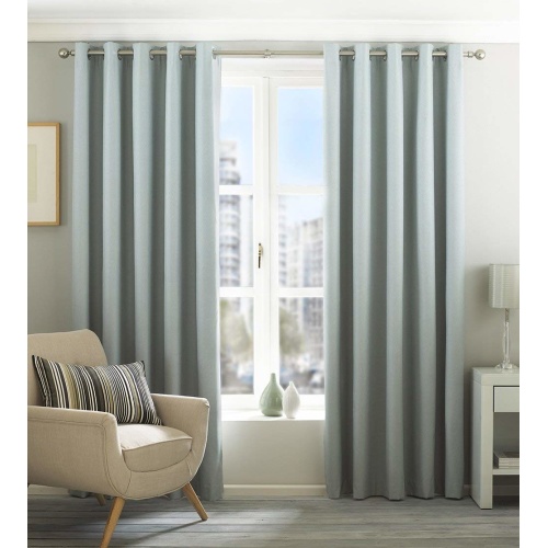Duck Egg Eyelet Blackout Curtains, Blind and Cushion