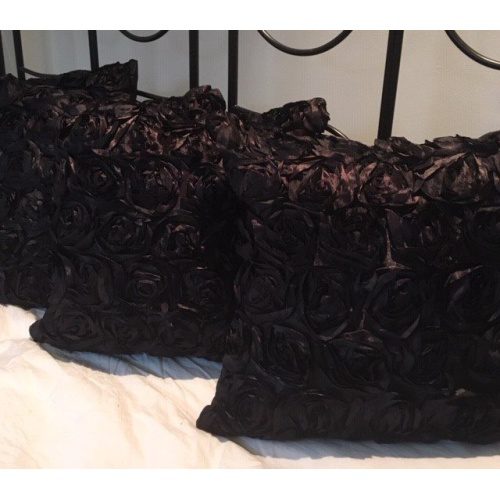 Black Rose Taffeta Cushion Covers – Set of 4 now only £12.99