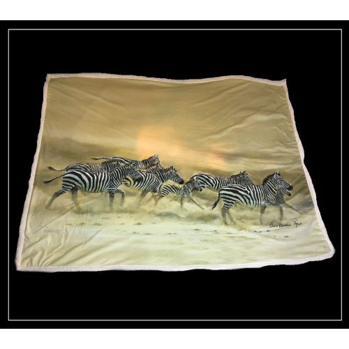 Zebra  Design Dust and Stripes Throw 130x150cms – by Country Matters