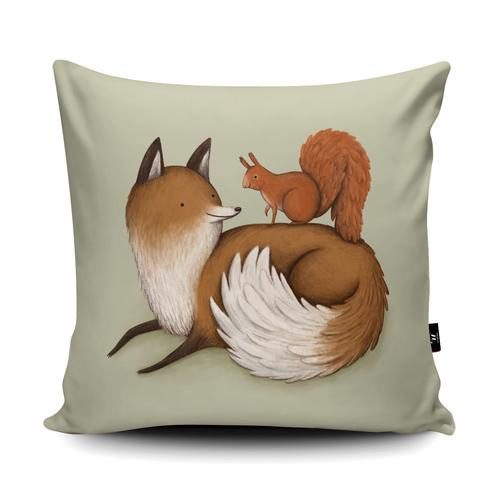 Fox and Squirrel Giant Floor Cushion and Scatter Cushions
