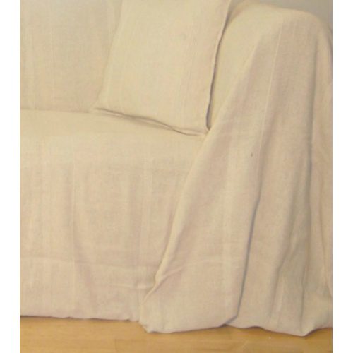100% Cotton  Giant Natural/Cream Throw 225×350 cms – idea for large 3 and 4 seater sofas
