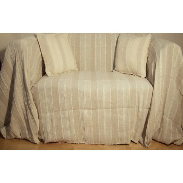 Set of 2  Large 100% Cotton Cream and Oatmeal Cushions size 55x55cms each ONLY £28 set of 2