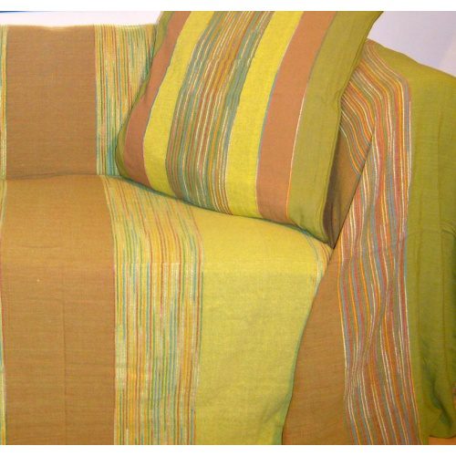100% Cotton Green Multi Stripe Cushion 55×55 cms ONLY £14.99 each