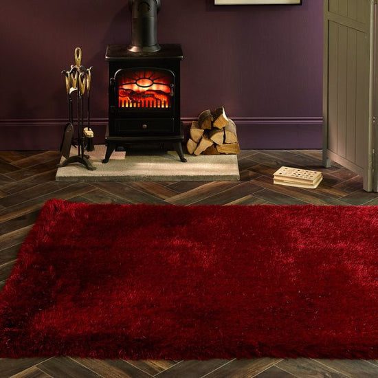 Red Super Soft Rugs Cushions