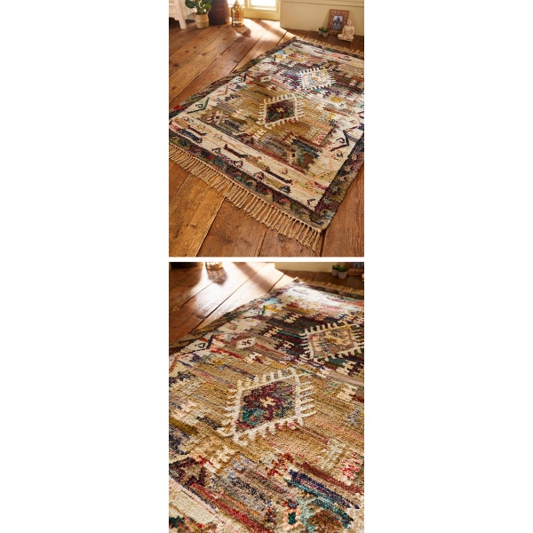 100% Cotton Natural Earth Tones Handloomed Rugs