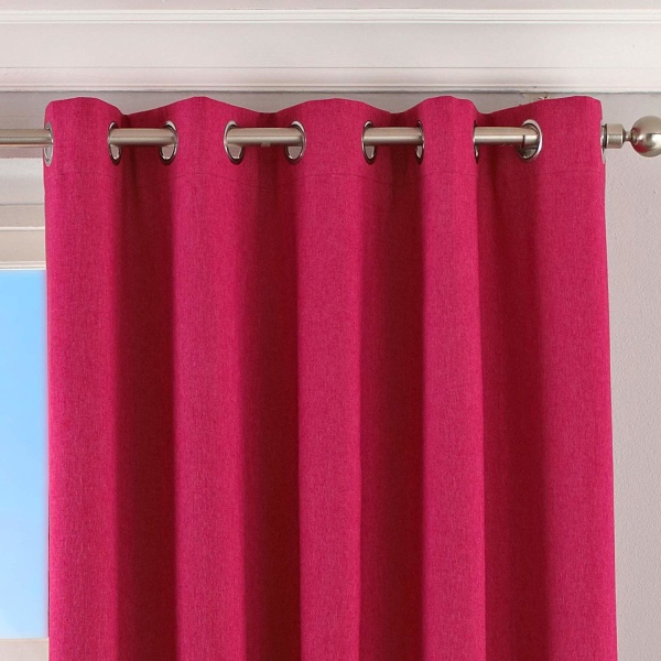 Pink Eyelet Blackout Curtains, Blind and Cushion