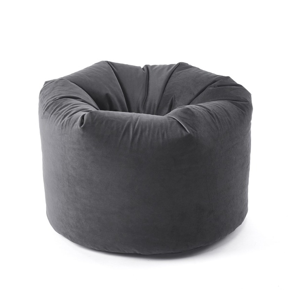 Shadow Grey Velvet Style Luxury Bean Bag 50 x 60cms