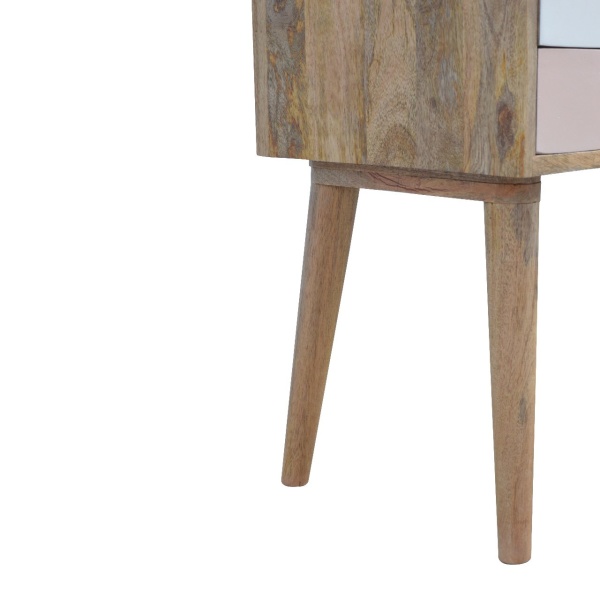 Nordic Style Blush Pink 2 Drawer Bedside Table