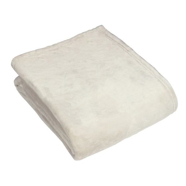 Natural Cream Soft Fleece Blanket throw 140x180cms –  for Sofas, Chairs, Beds