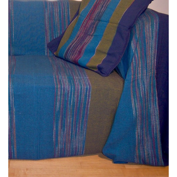 100% Cotton Large Blue/Turquoise Stripe Cushion 55×55 cms ONLY £14.99 each