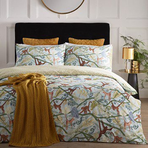 Monkey Double Size Duvet Cover and Matching Pillow Cases