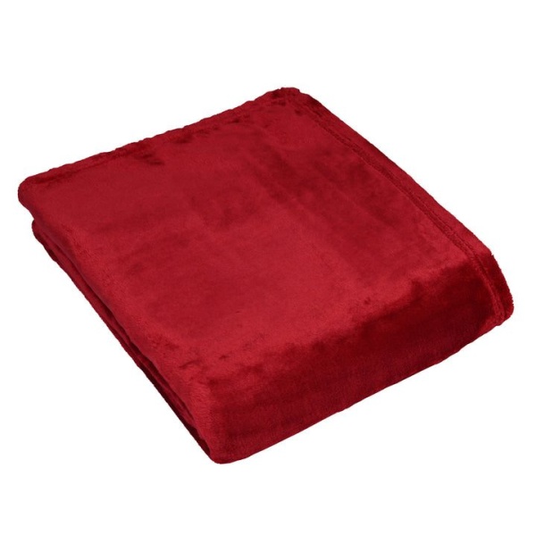 Red Soft Fleece Blanket/Throw 140x180cms –  for Sofas, Chairs, Beds