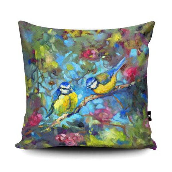 Bluebirds and Blossom Giant Floor Cushion and Scatter Cushions