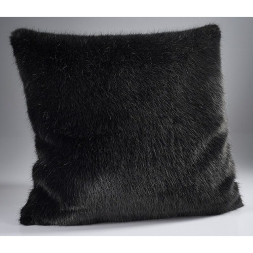Russian Blue Grey Luxury Faux Fur Cushion 58×58 cms