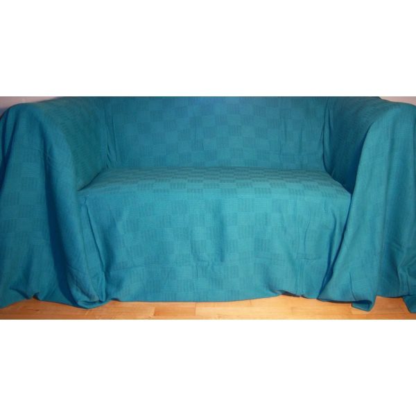 Set of 2 Cotton Teal Throw 180x250cms – SALE – ONLY £25 for 2