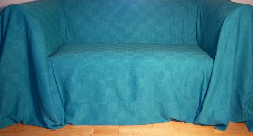 Set of 2 Cotton Teal Throw 180x250cms – SALE – ONLY £25 for 2