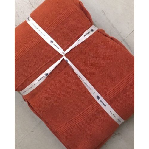100% Cotton Terracotta Throw for 2 and 3 seater sofas and armchairs
