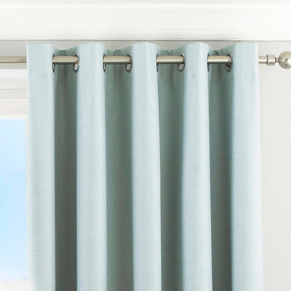 Duck Egg Eyelet Blackout Curtains, Blind and Cushion
