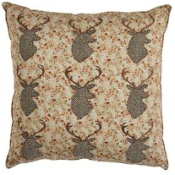 Brown and Grey Stag Cushion 30×30 cms