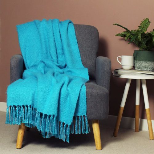 Kingfisher Chenille Style Throw size 127×180 cms –  Ideal for sofas, chairs and beds [copy]