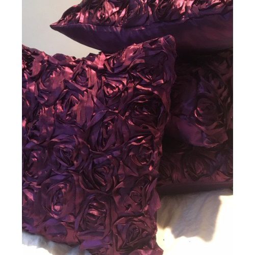 Purple Rose Tafffeta Cushion Coverss – Set of 4 now only £12.99