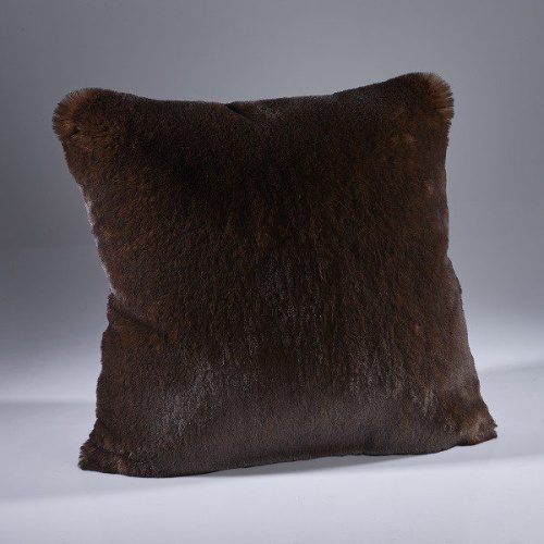 Brown Bear Luxury Faux Fur Cushion 45x45cms