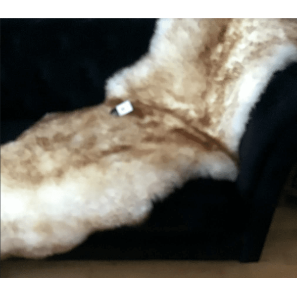 Luxury Wolf Double Size Sheepskin Rug 180x65cms approx