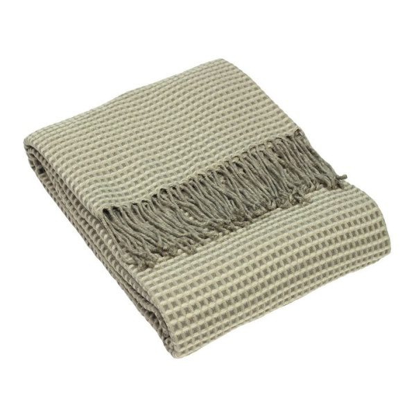 Natural Stone Soft Woven Blanket Throw 130x150cms, cushions 45x45cms forsofas, chairs and beds