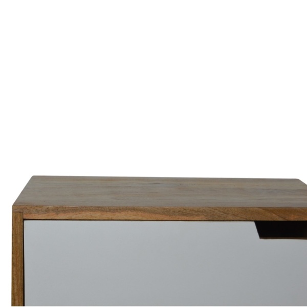 Nordic Style Grey 2 Drawer Bedside Table
