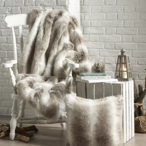 Reindeer Luxury Faux Fur Throw and Cushions Reindeer Luxury Faux Fur Throw and Cushions
