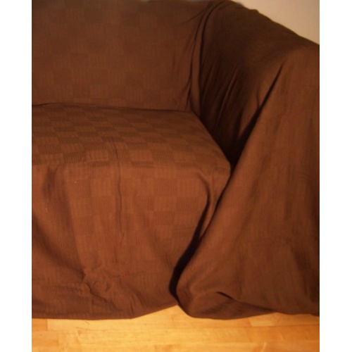 100% Cotton Dark Brown  Throws – idea for 2 and 3 seater sofas, extra large 3 and 4 seater sofas, armchairs, beds