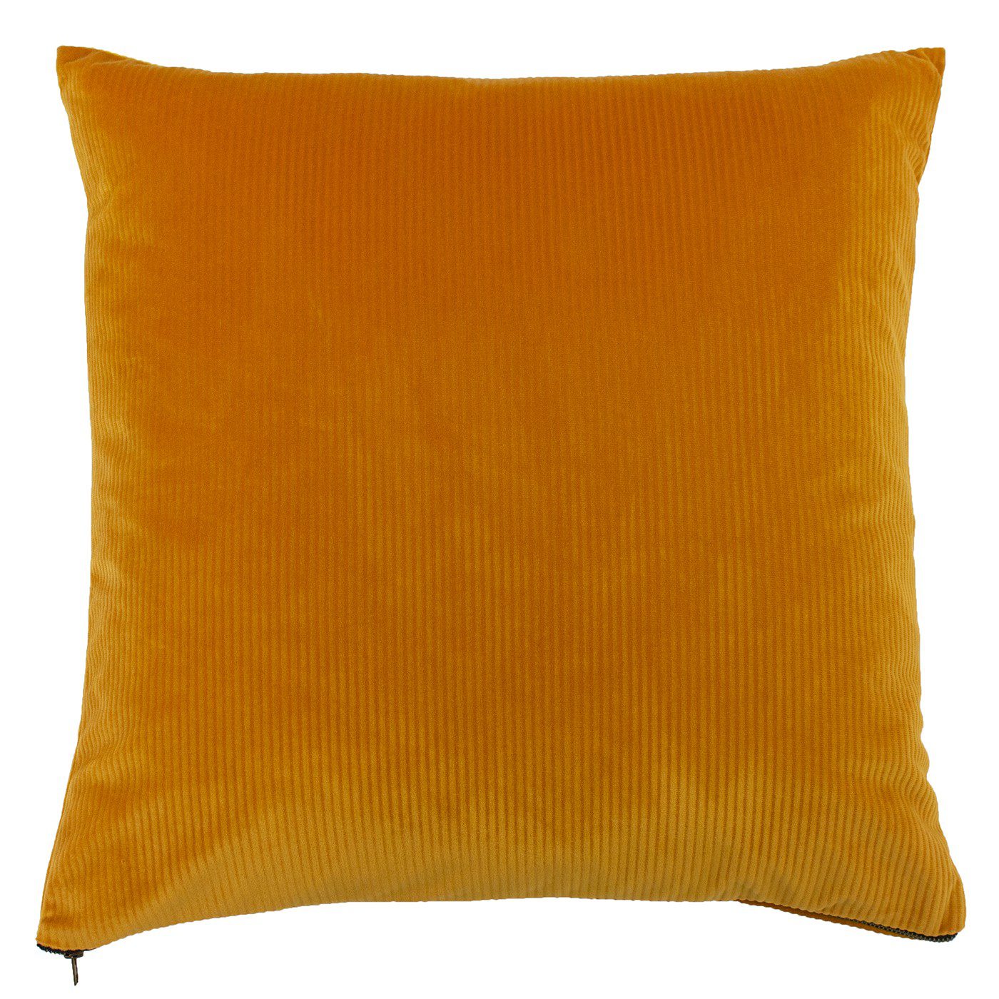Aurora Ochre Velvet Corduroy Cushion 45x45cms