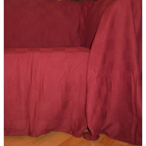 100% Cotton Rust Throw 259x394cms – ideal for large 3 and 4 seater sofas