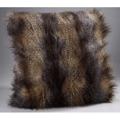 Blue Wolf Luxury Faux Fur Cushion 45×45 cms