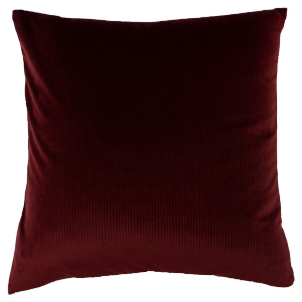 Aurora Ox Blood Velvet Corduroy Cushion 45x45cms