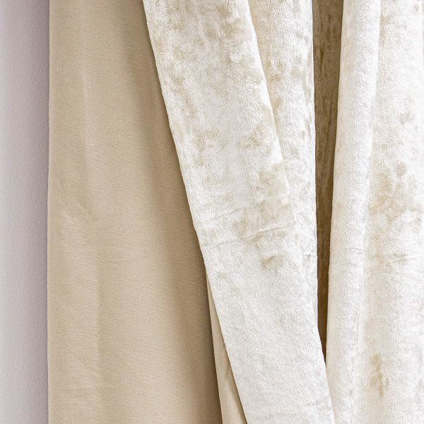 Verona  Ivory Velvet Curtains/Bedding/Furnishings