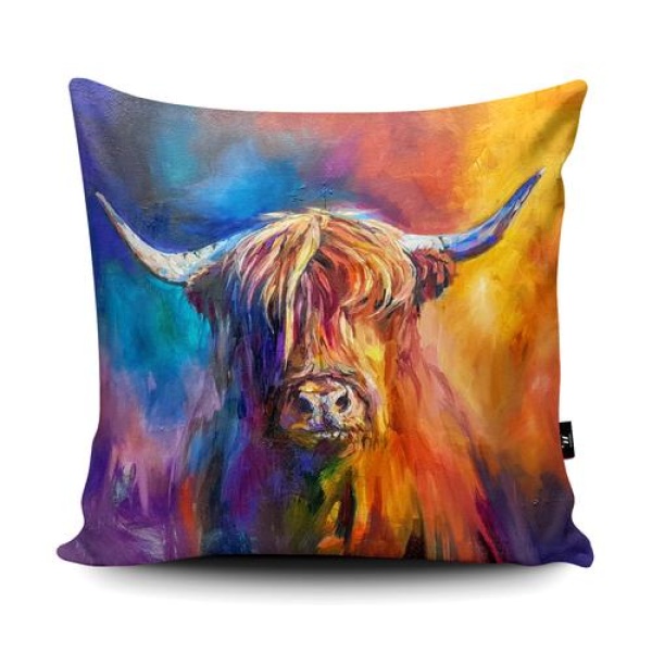 Harris Highland Cow Giant Floor Cushion and Scatter Cushions