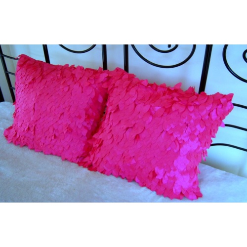 Pink Petal Design Silk Style Cushion  43×43 cms only £12.99 each