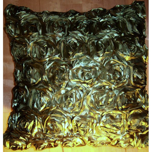 Green  Rose Tafffeta Style Cushion 43×43 cms only £9.99  each