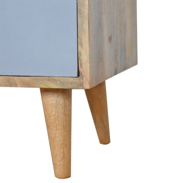 Nordic Style Grey 2 Drawer Bedside Table