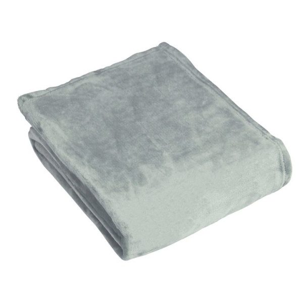 Grey Soft Fleece Blanket throw 140x180cms –  for Sofas, Chairs, Beds