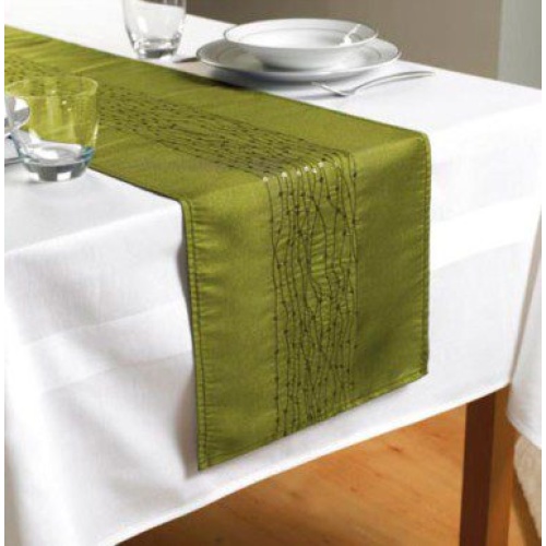 Green Taffeta Sequined and  Embroidered Table Runner 230×33 cms only £6.99 LIMITED EDITION – Don’t