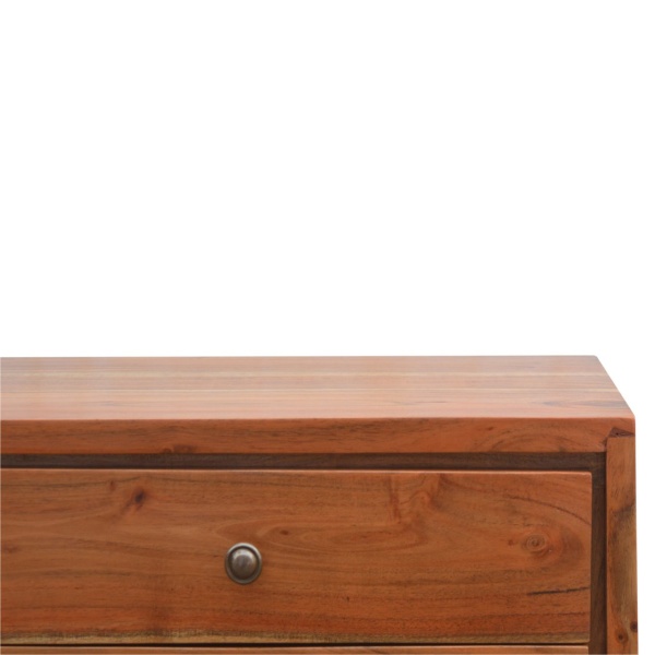 Caramel Bedside  Chest if Drawers with Iron Legs