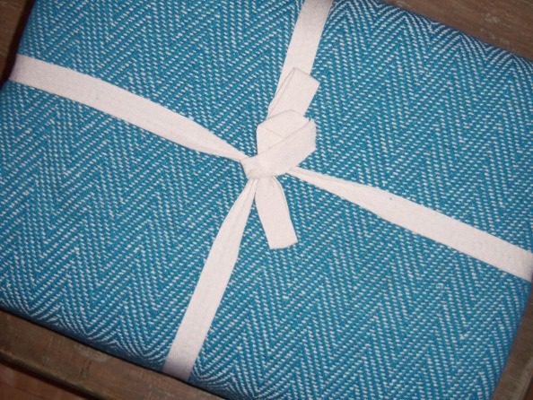 100% Cotton Teal and Natural Herringbone Throws – ideal for 2 seater, 3 seater, extra large 3 and 4 seater sofas, armchairs and beds